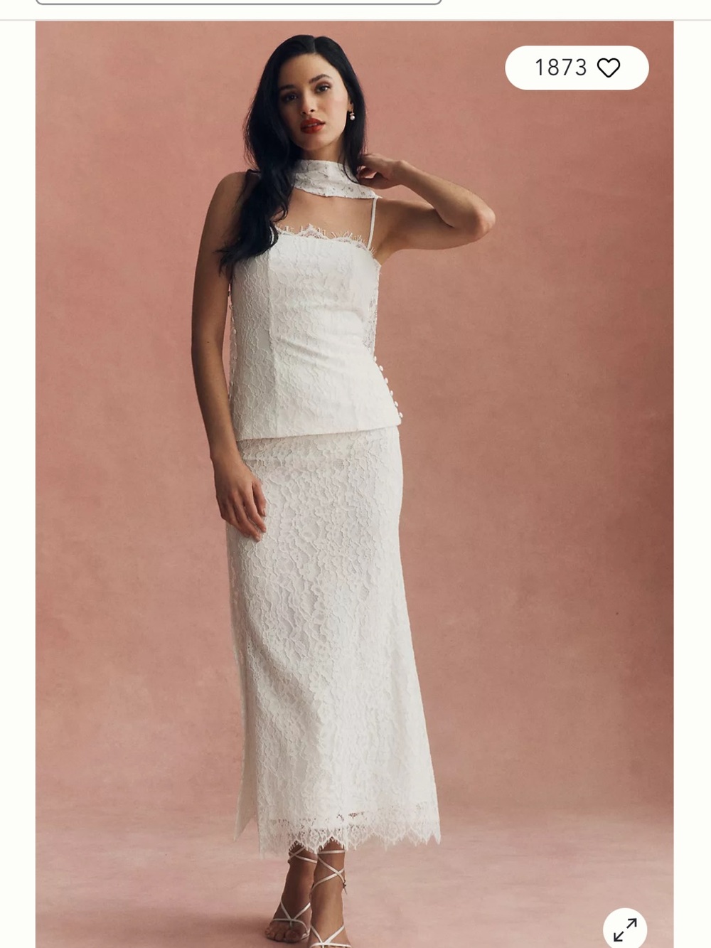 Mare Mare / Anthro Two Piece Lace Bridal Set